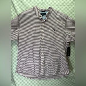 U.S. Polo Assn. #11694 NEW Men's Striped Short Sleeve Button Up Woven Shirt